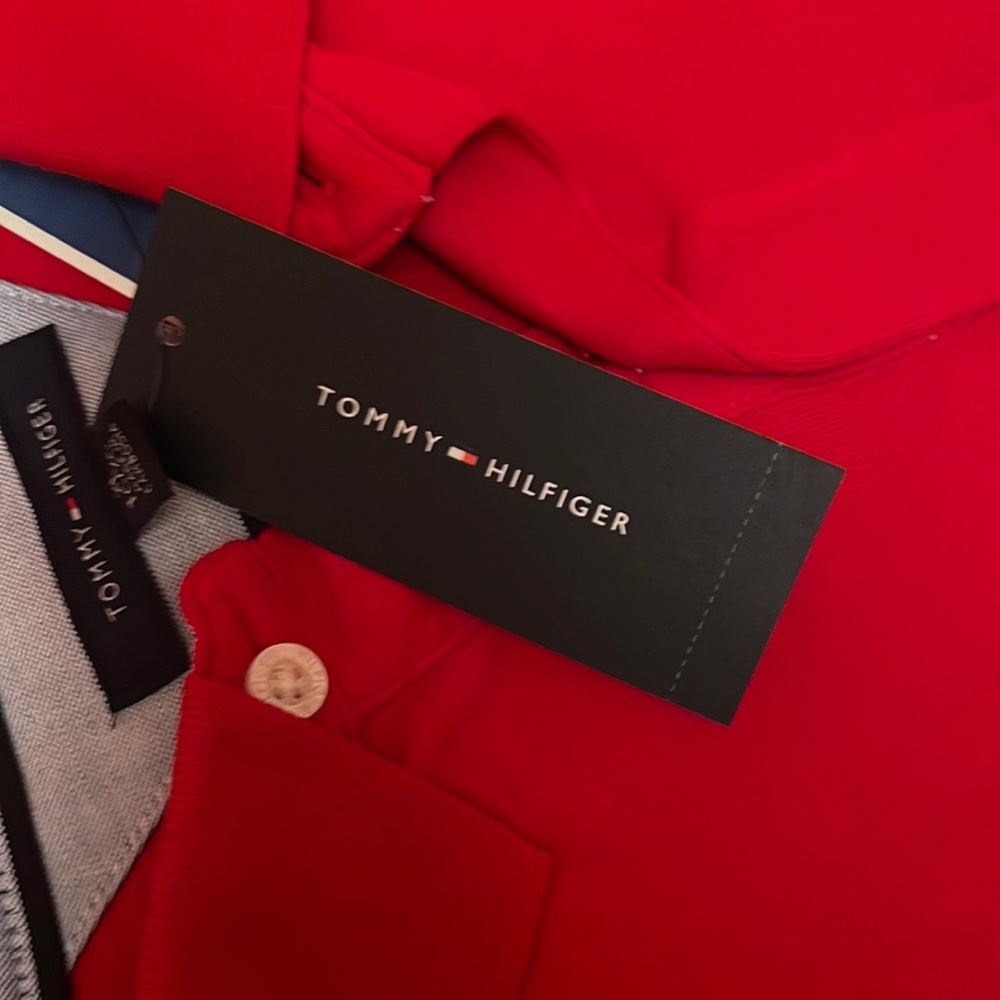 Red Tommy Hilfiger polo